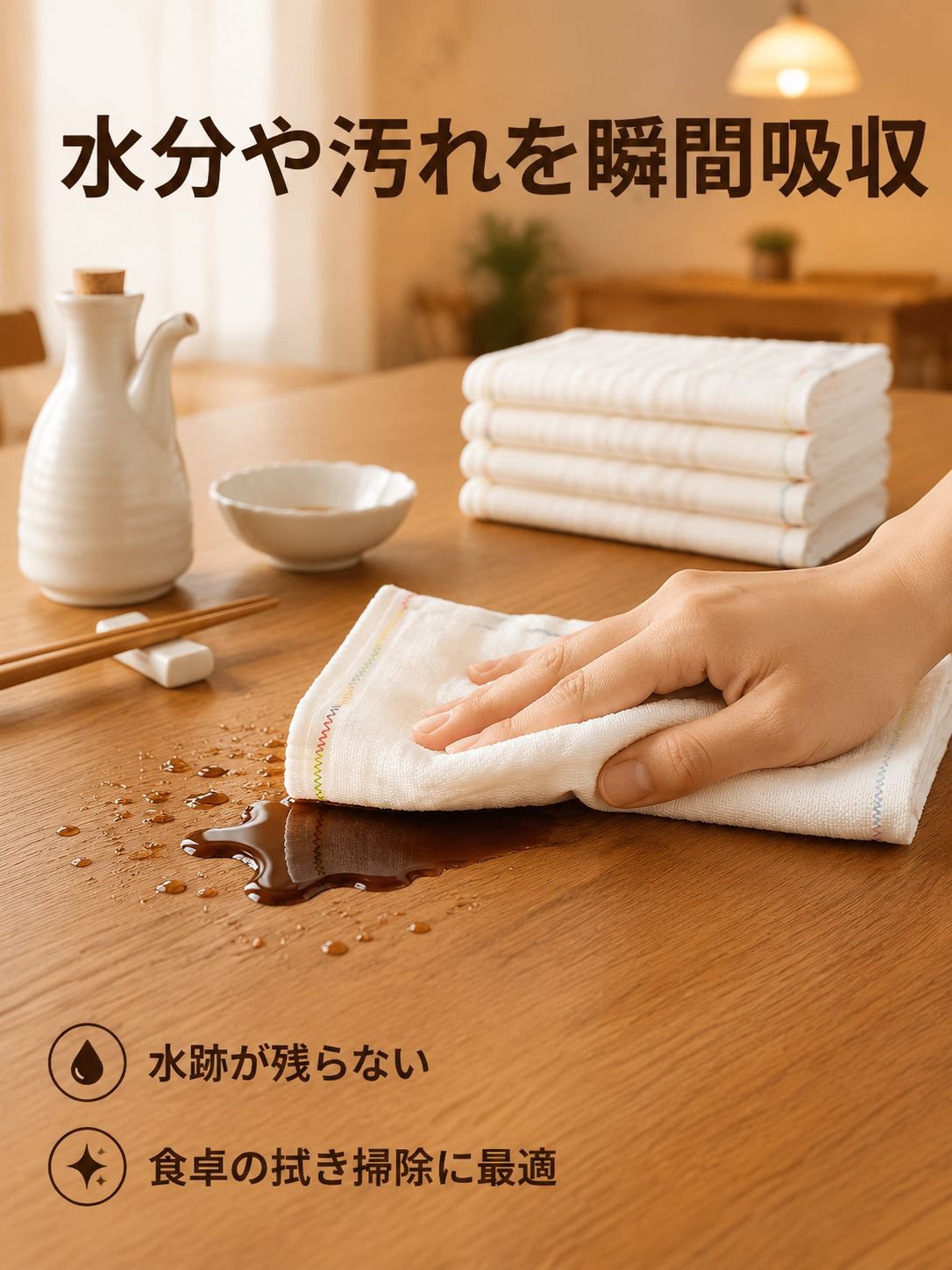 油汚れを落とす厚手の雑巾