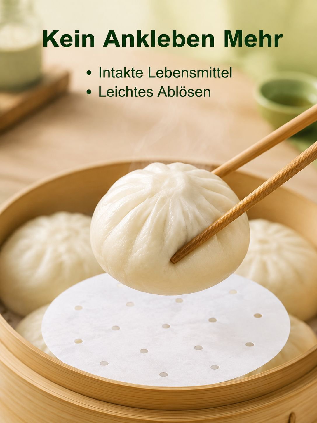 Dämpferpapier Lebensmittelqualität Einweg-Dämpfunterlage für Baozi und Brötchen