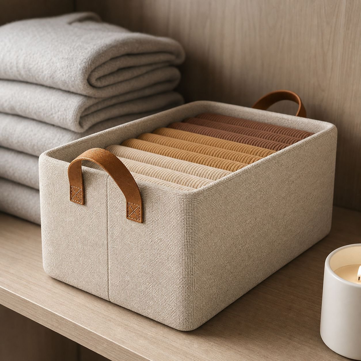 Panier anti-poussière pour organisation des vêtements