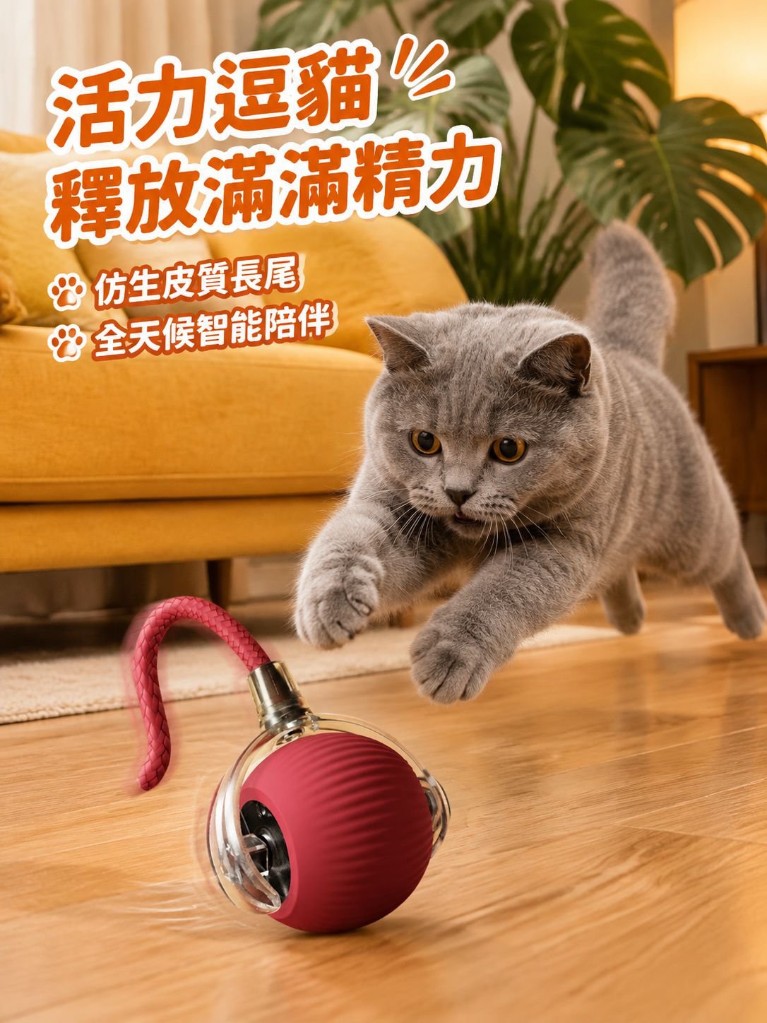 自動互動貓咪電球