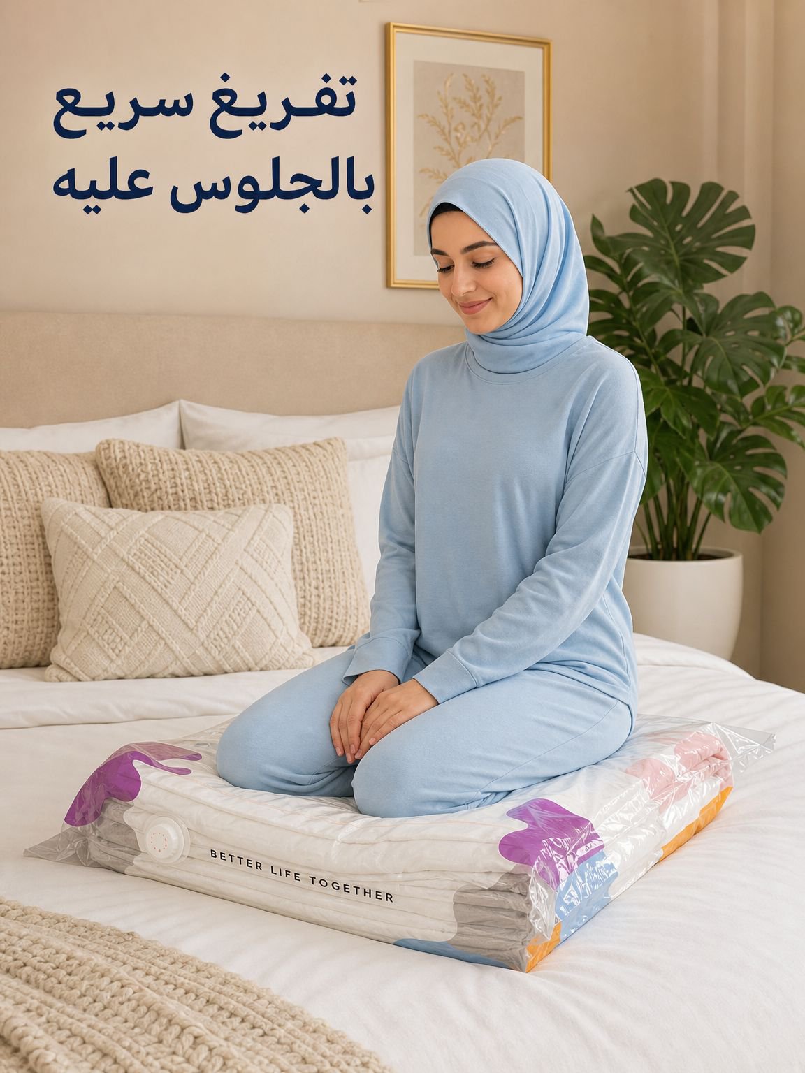 أكياس تخزين ثلاثية الأبعاد ومضادة للتجعد بتفريغ هواء