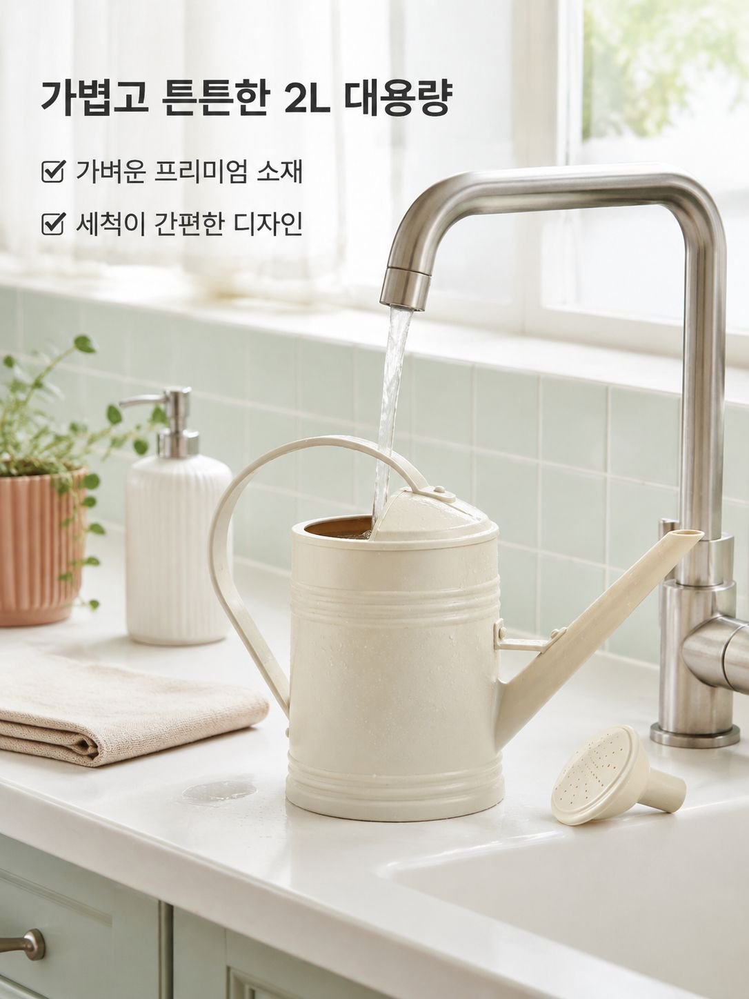원예용 물조리개 화분 물뿌리개 코끼리 물뿌리개