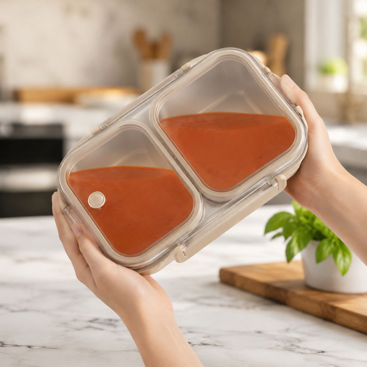304 Stainless Steel Fresh-keeping Lunch Box, Odor-proof Insulated Bento Box