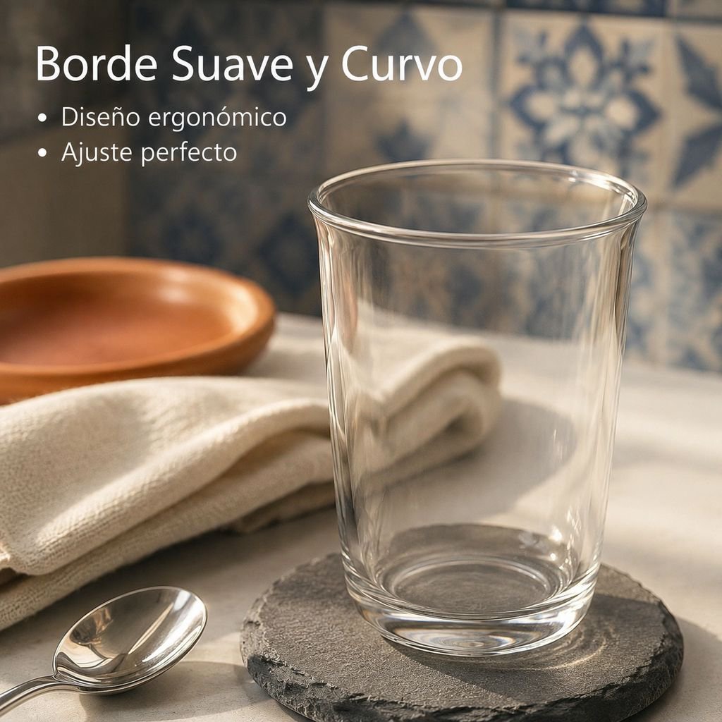 Vaso de agua de vidrio transparente grueso