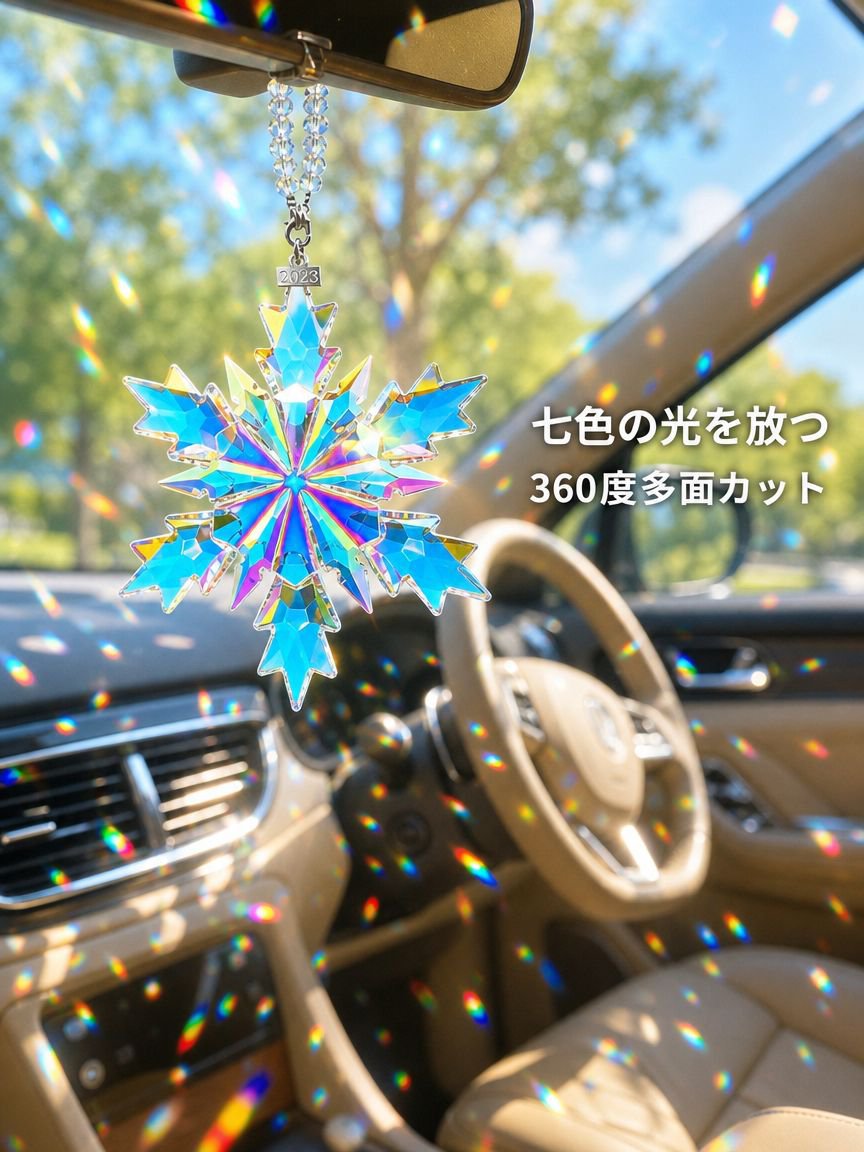 雪の結晶の車用オーナメント