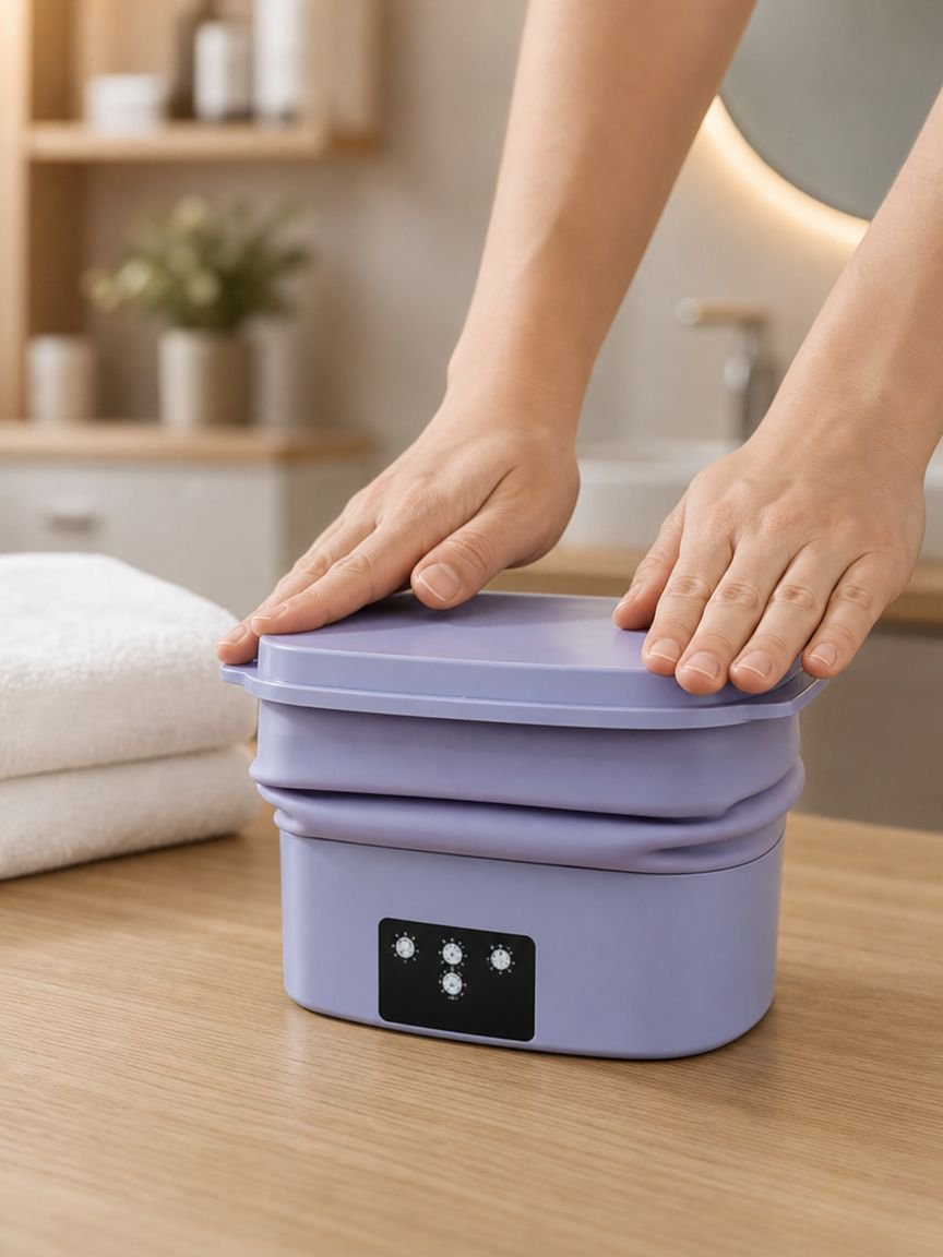 Handy mini laundry spinner for quick washes