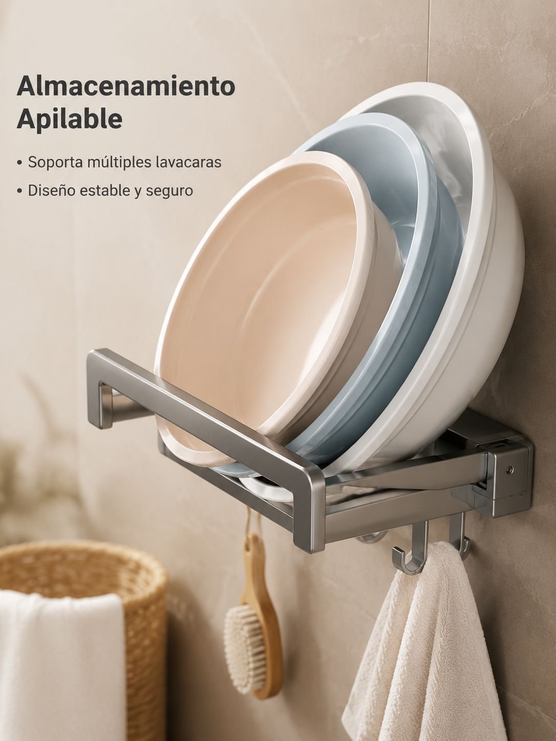 Estante de baño sin taladro