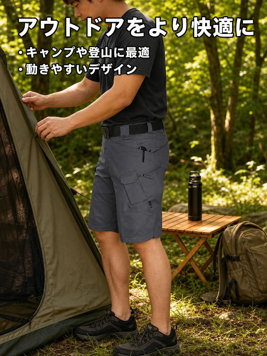 メンズ通気性カジュアルタクティカルショートパンツ