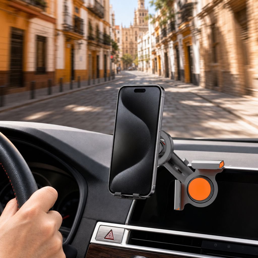 Soporte de navegación magnético para coche, apto para tablero y consola central