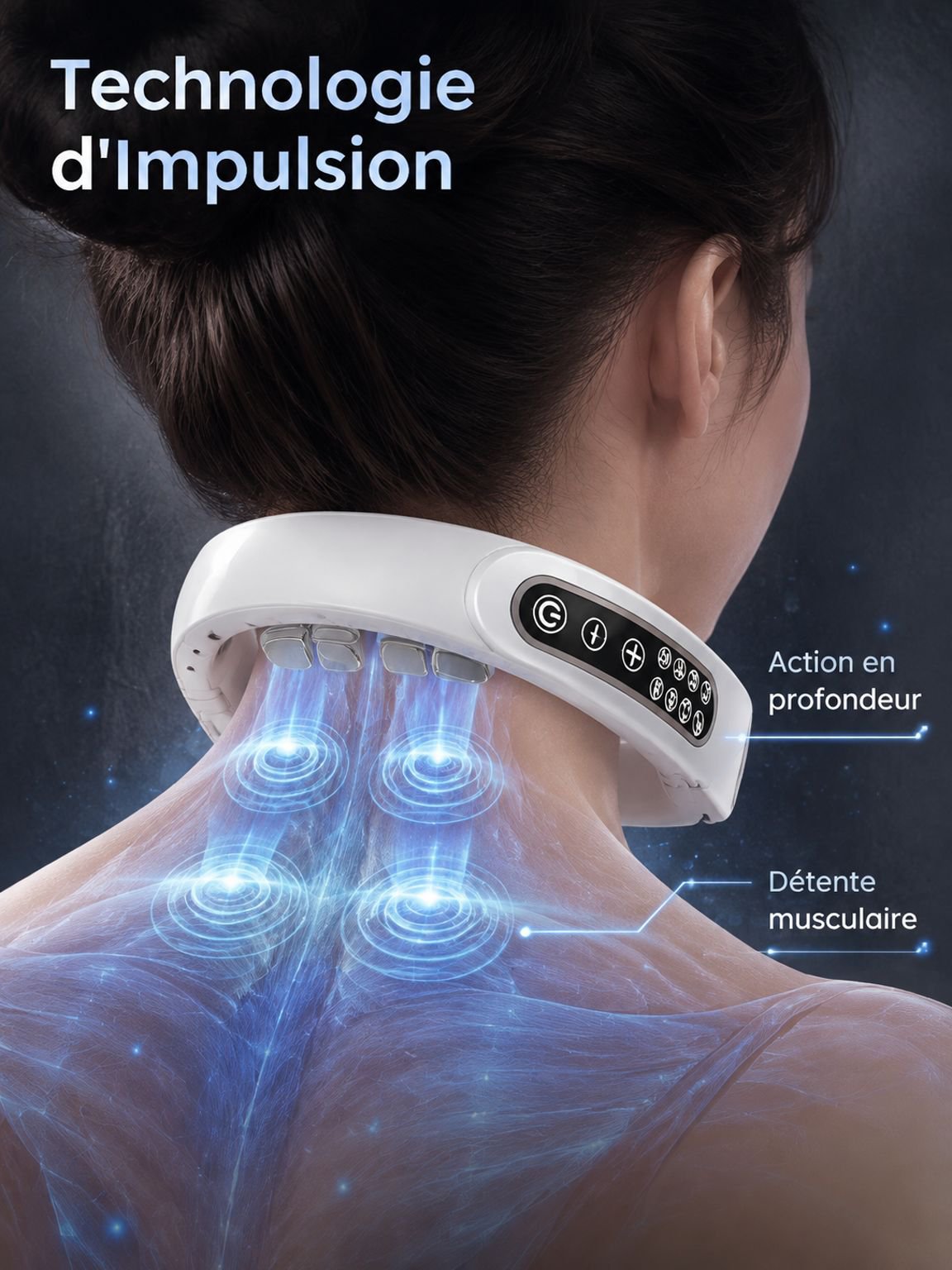 Design ergonomique du masseur de cou Home Smart