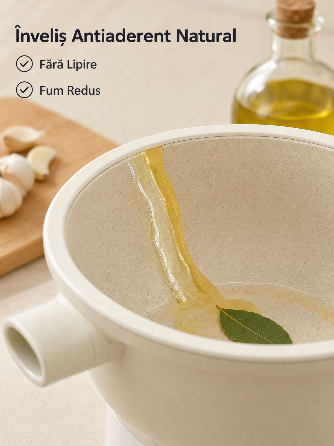 Oală pentru supă antiaderentă din piatră Maifan, pentru uz casnic