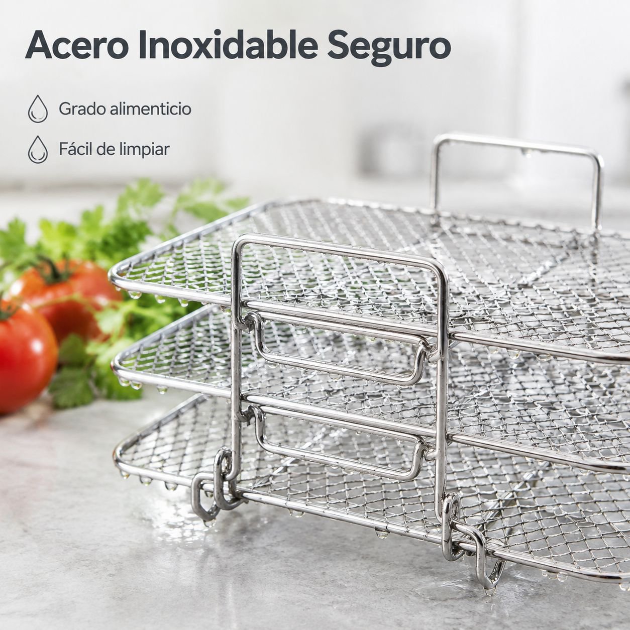 Rejilla de acero inoxidable para freidora de aire