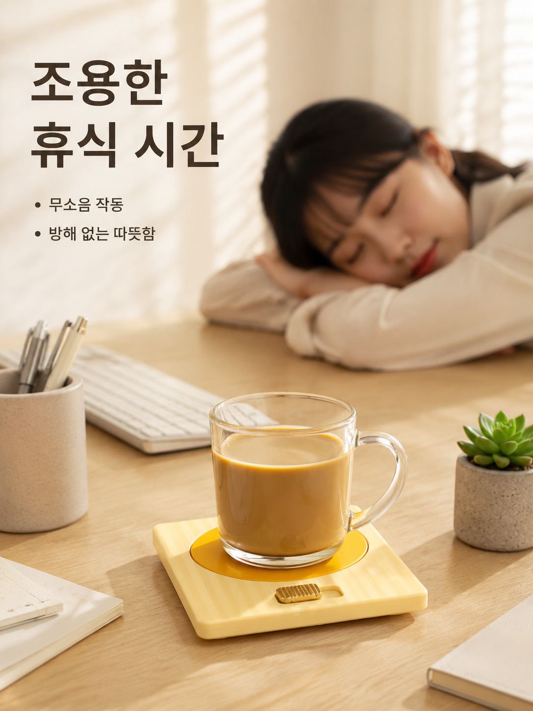 온열 온도 조절 컵받침