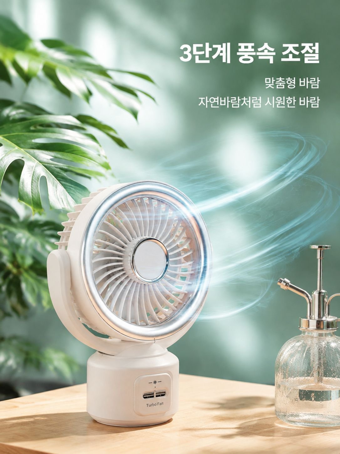  USB 탁상용 소형 선풍기 2026년형 초무음 탁상용 샹들리에 라이트 선풍기