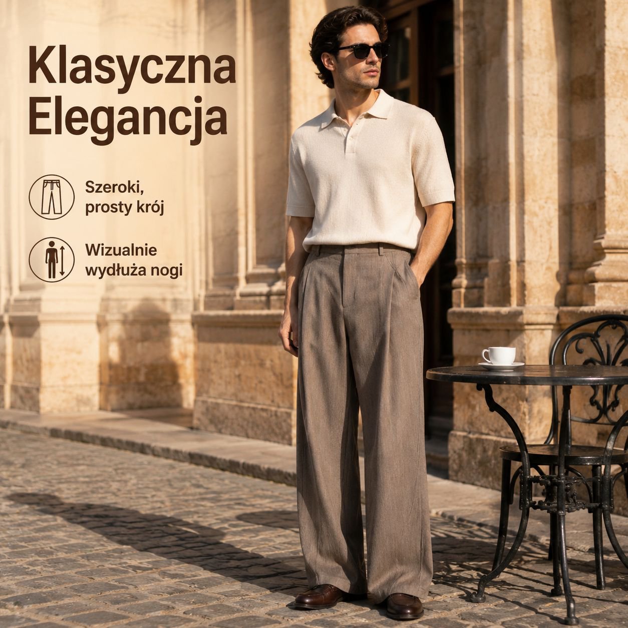 Luźne spodnie biznesowe w stylu retro dla mężczyzn