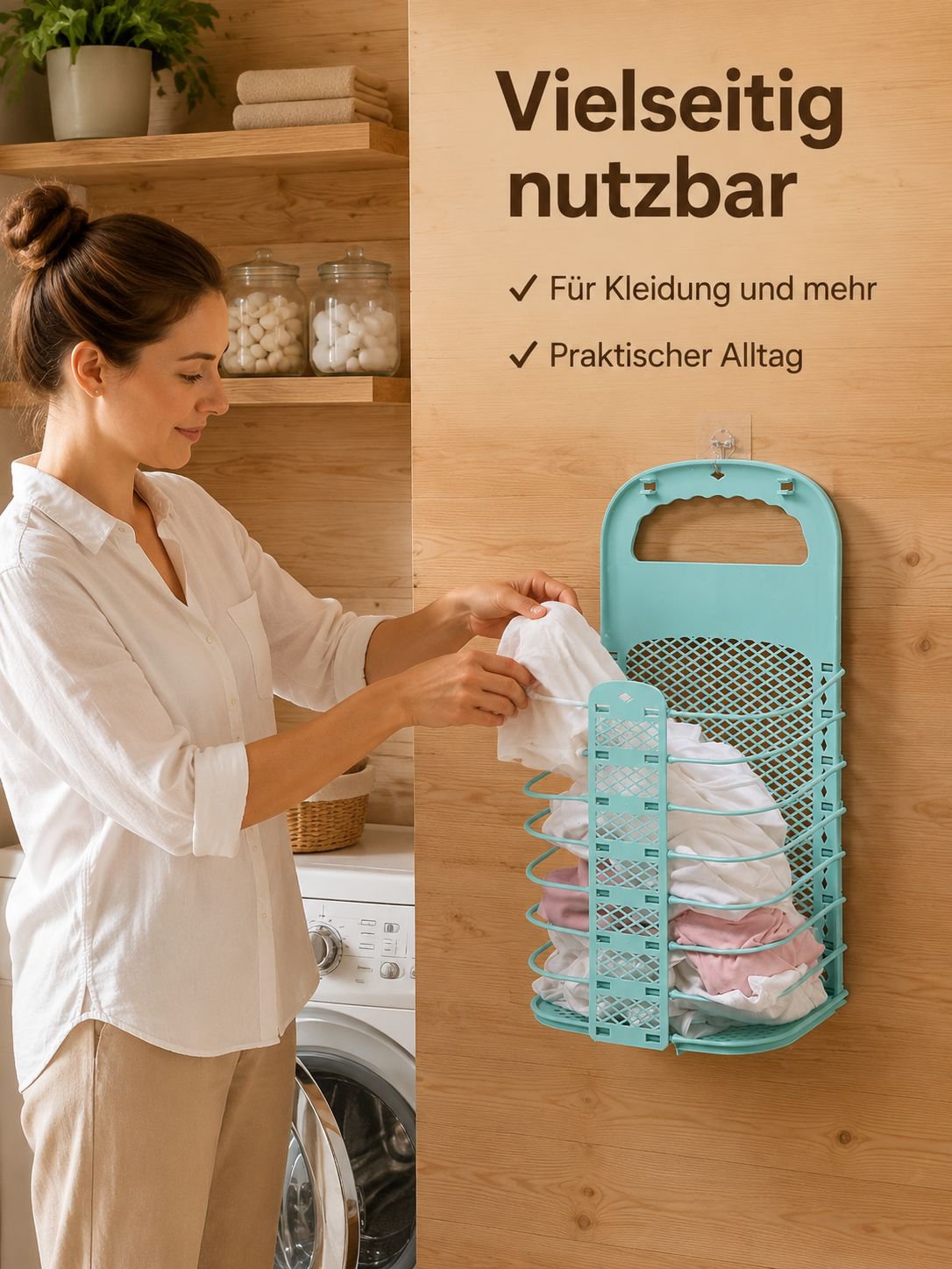 Bohrfreie, faltbare Wäschekorb