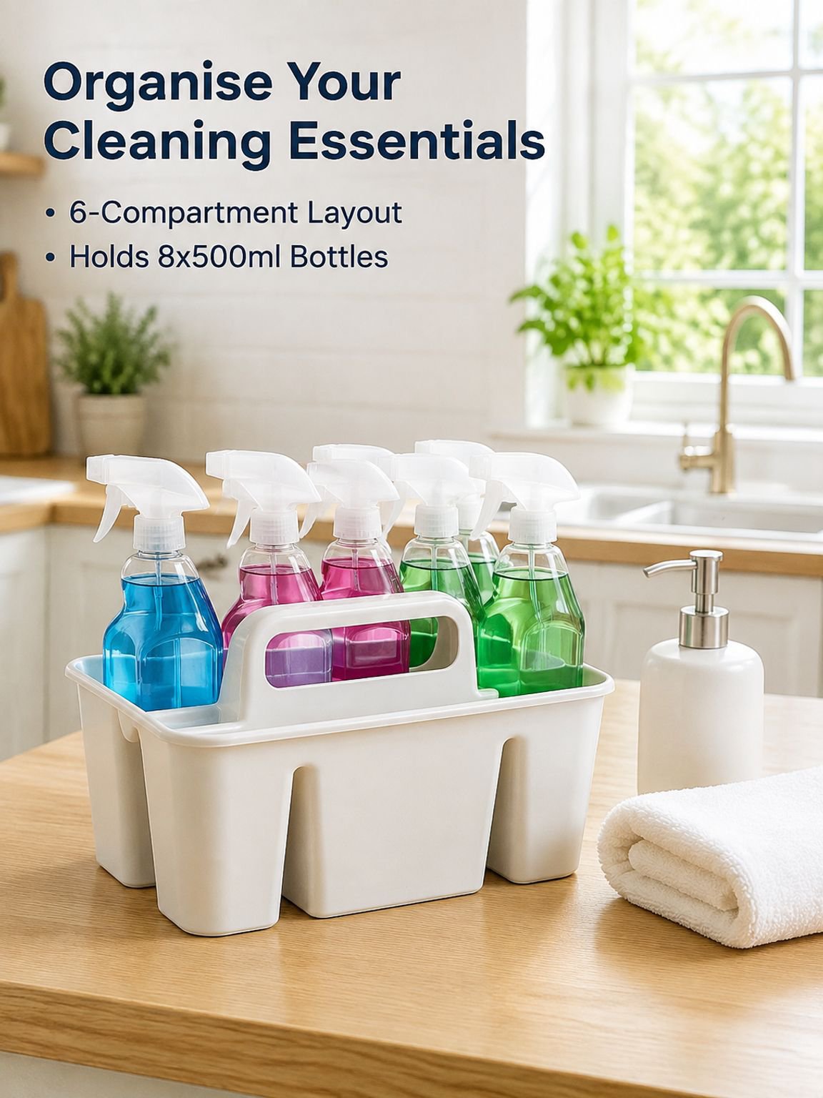 Portable cleaning storage basket, household divider, sundrying basket, desktop storage bin, desktop 