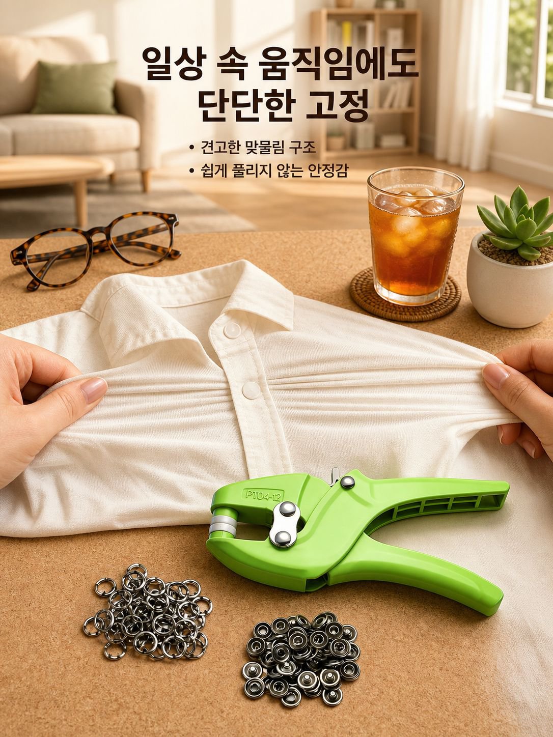 심리스 히든버클 도톰 나일론 오발집게