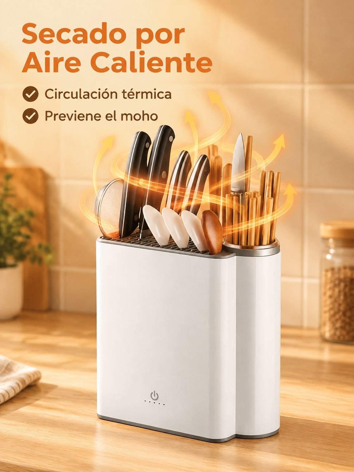 Multifunctional UV sterilizing knife holder