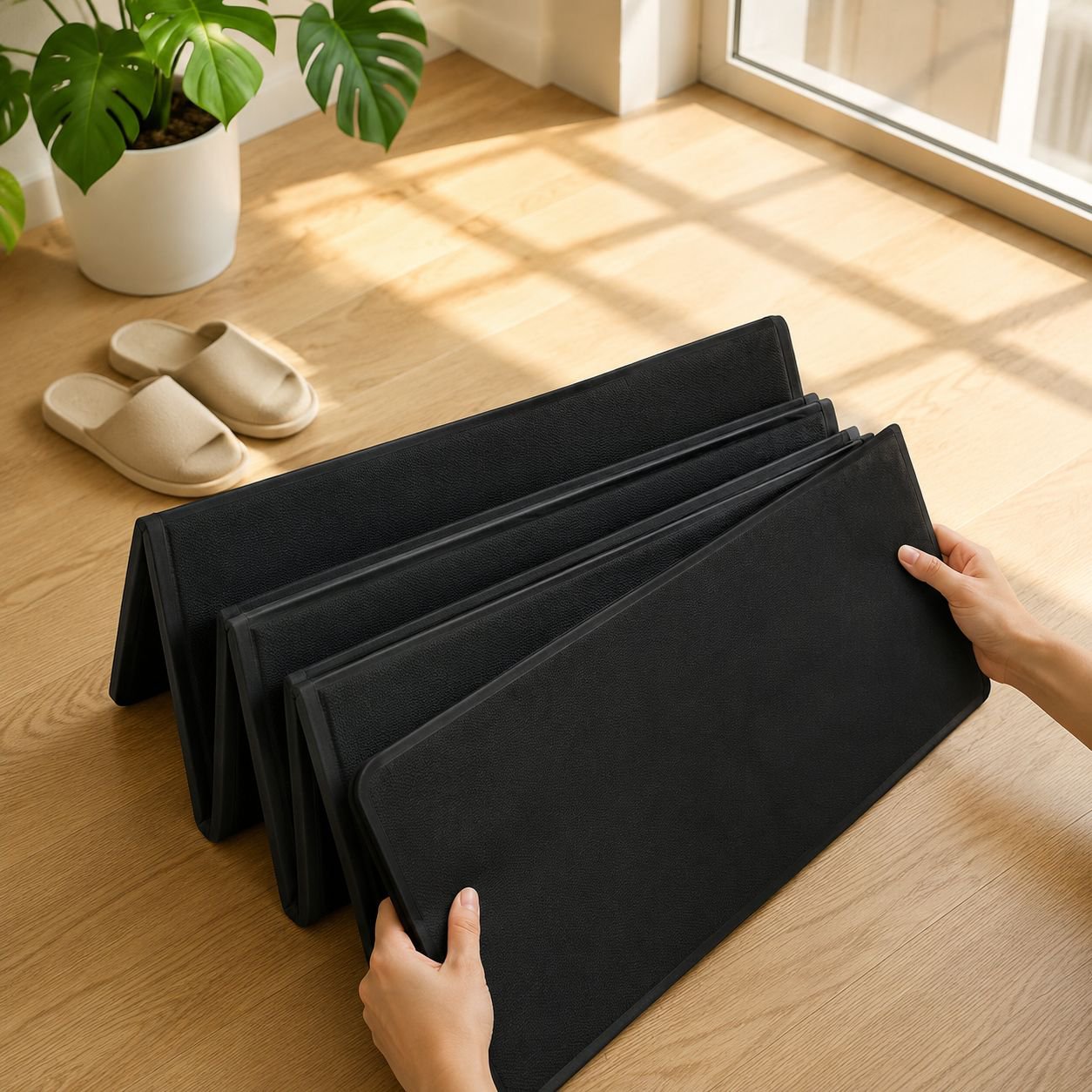 Tapis de pique-nique plié et facile à transporter