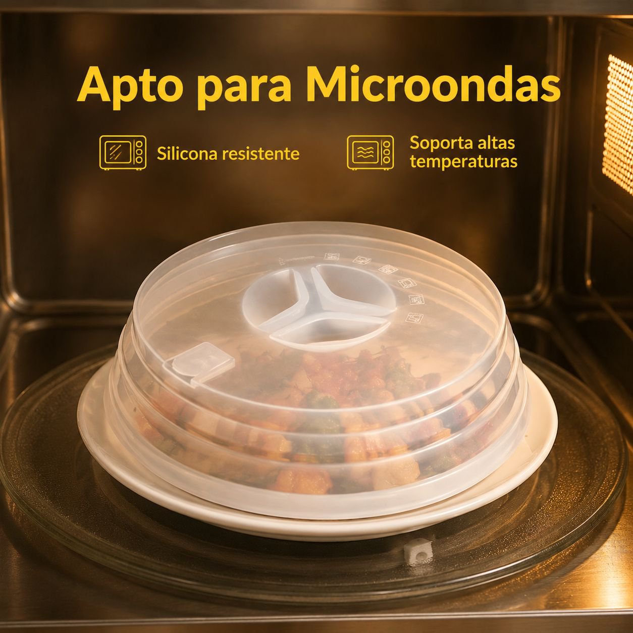 Tapa plegable para bandeja de vapor, apta para vaporeras y ollas de vapor