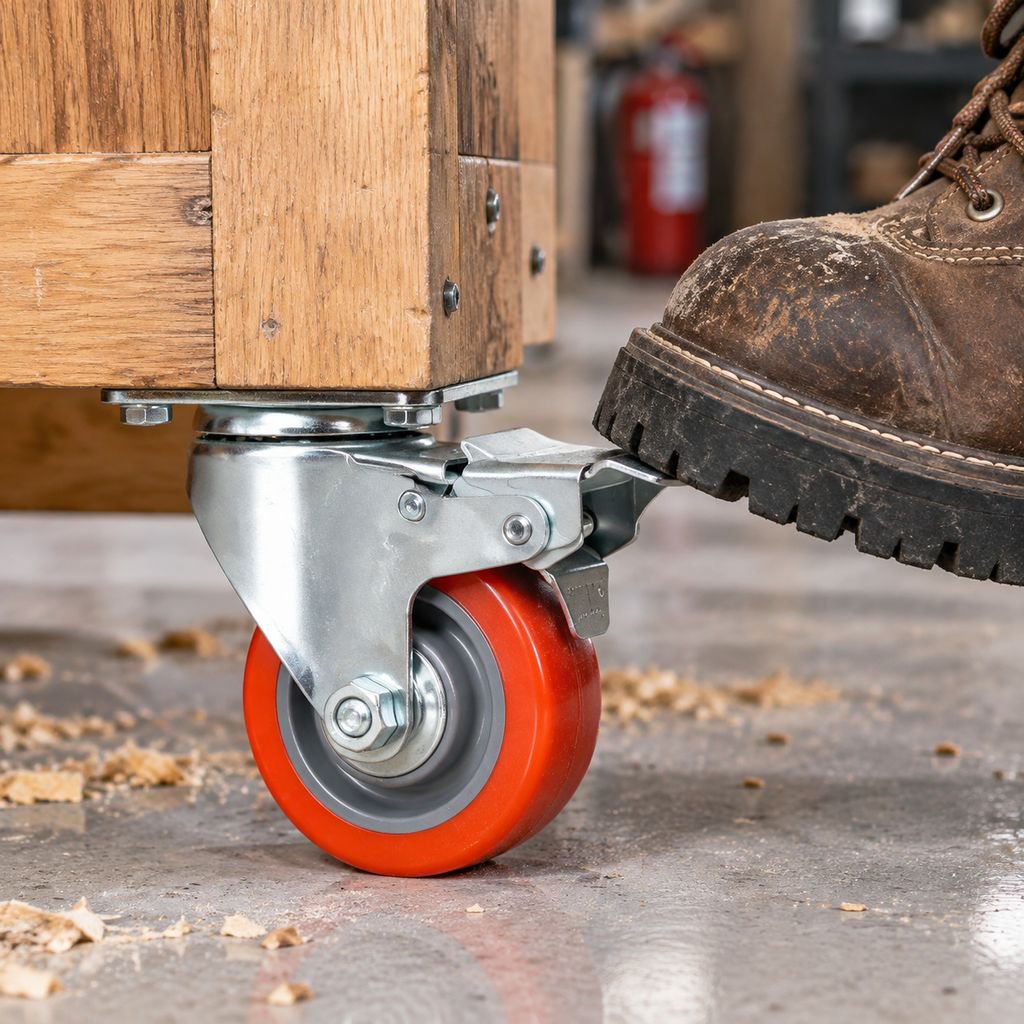 2-5 Inch Universal Swivel Locking Casters for Furniture, Carts, and Heavy Duty Cabinets
