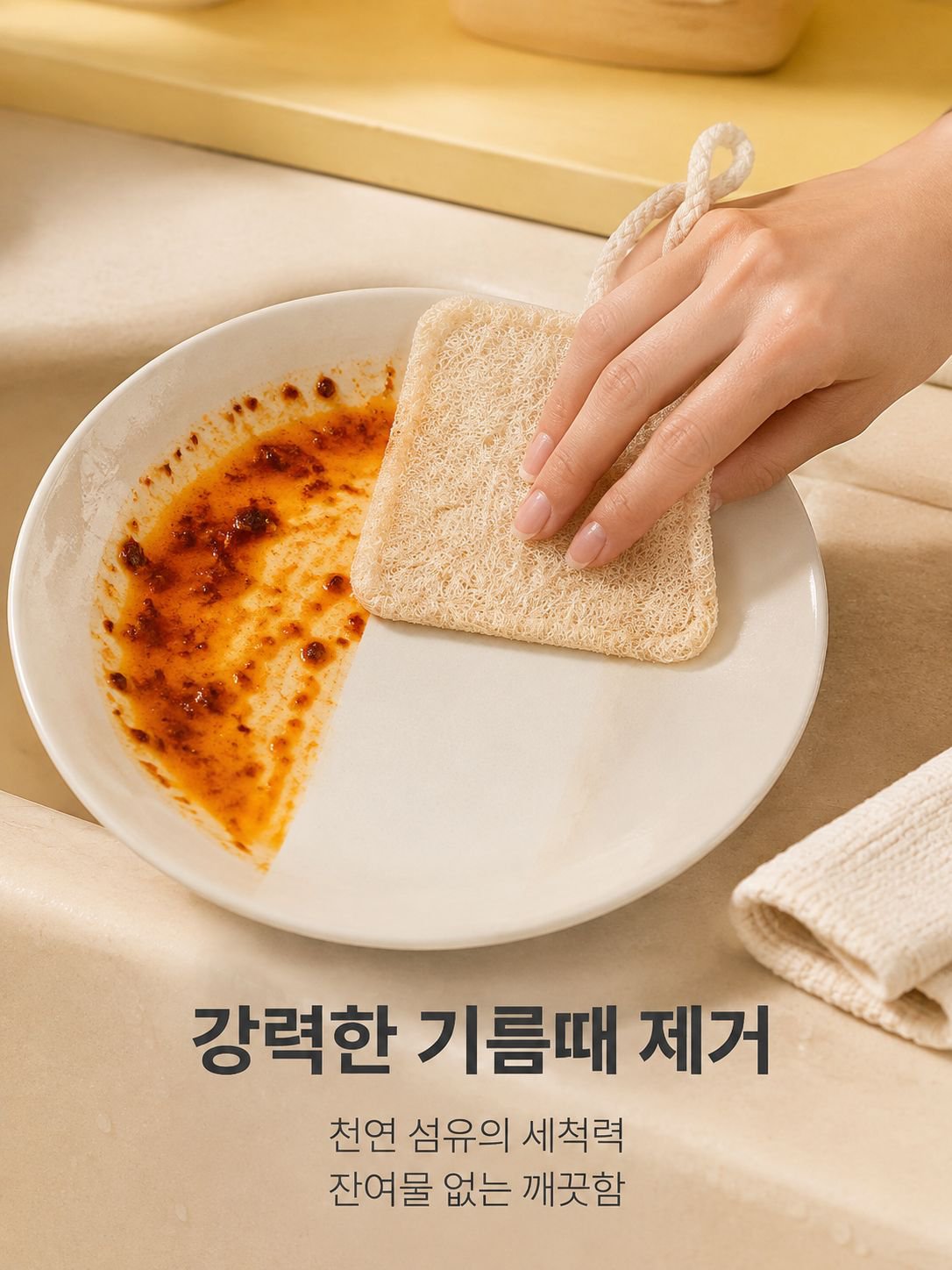 목장면 수세미 양면 스펀지
