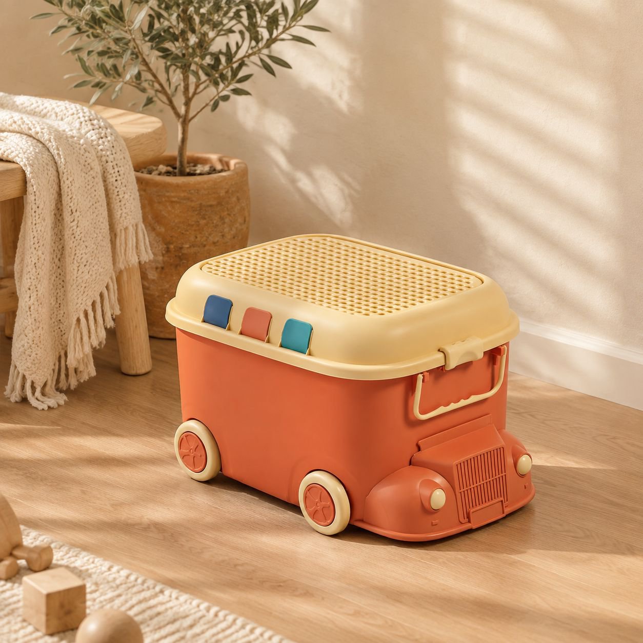 Caja de almacenamiento de juguetes locomotora, caja de almacenamiento para el hogar, caja de almacen