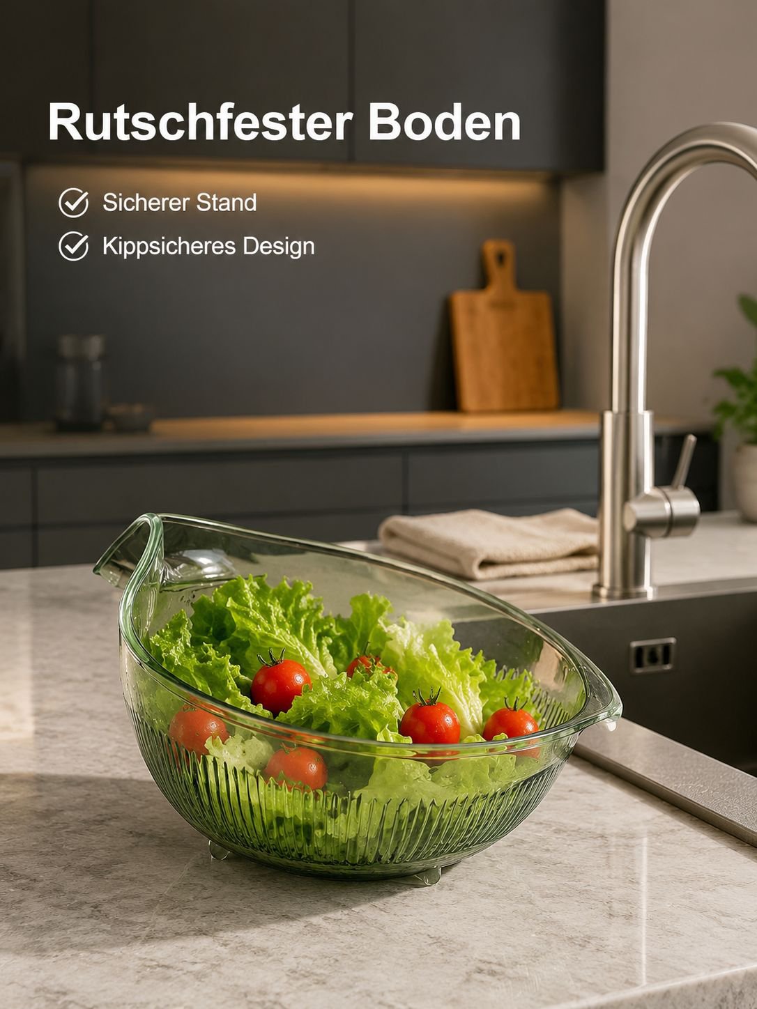 Multifunktionale Reisspül- und Abtropfschüssel