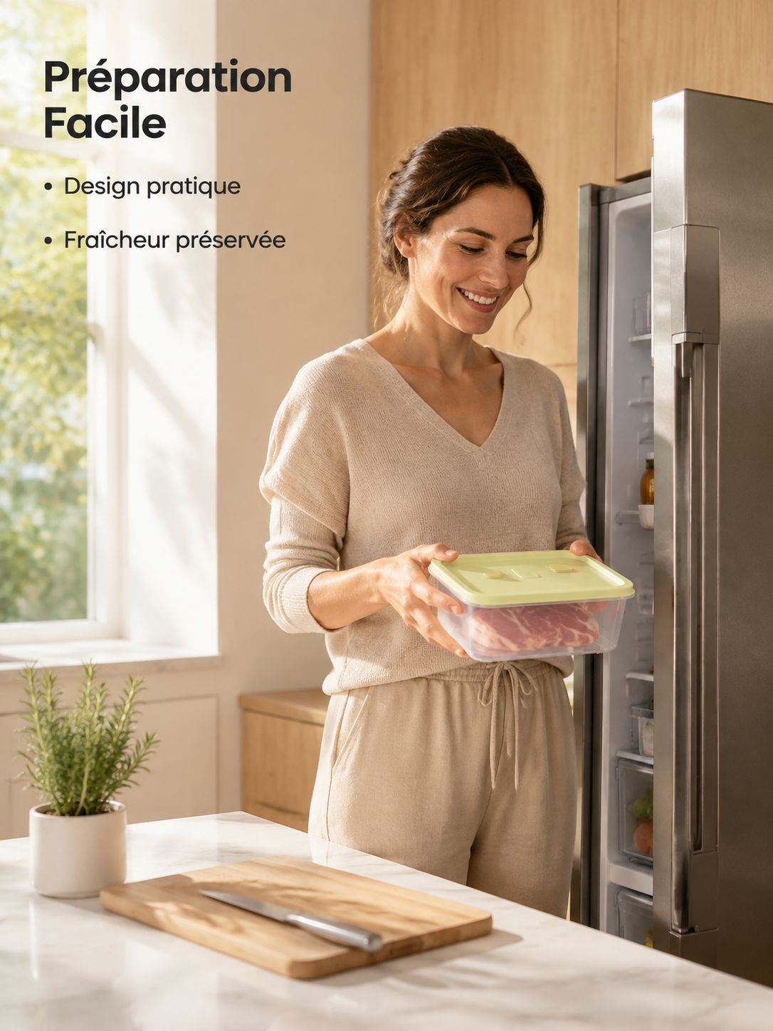 Boîte séparatrice de viande congelée