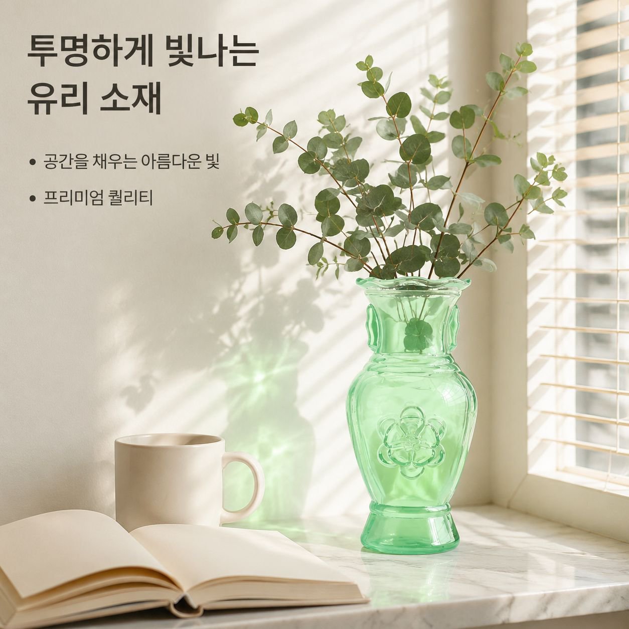 거실용 고급 유리 화병