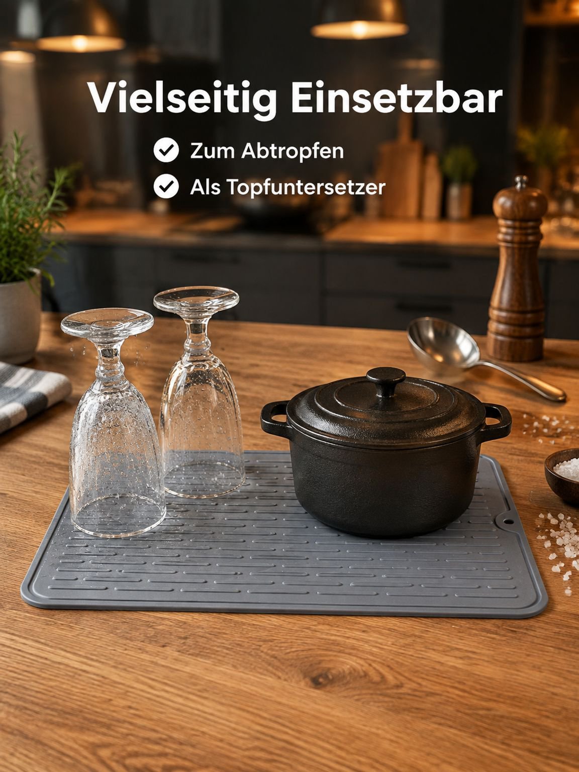 Beliebte hitzebeständige Silikon-Abflussmatte in verschiedenen Größen für Spülen