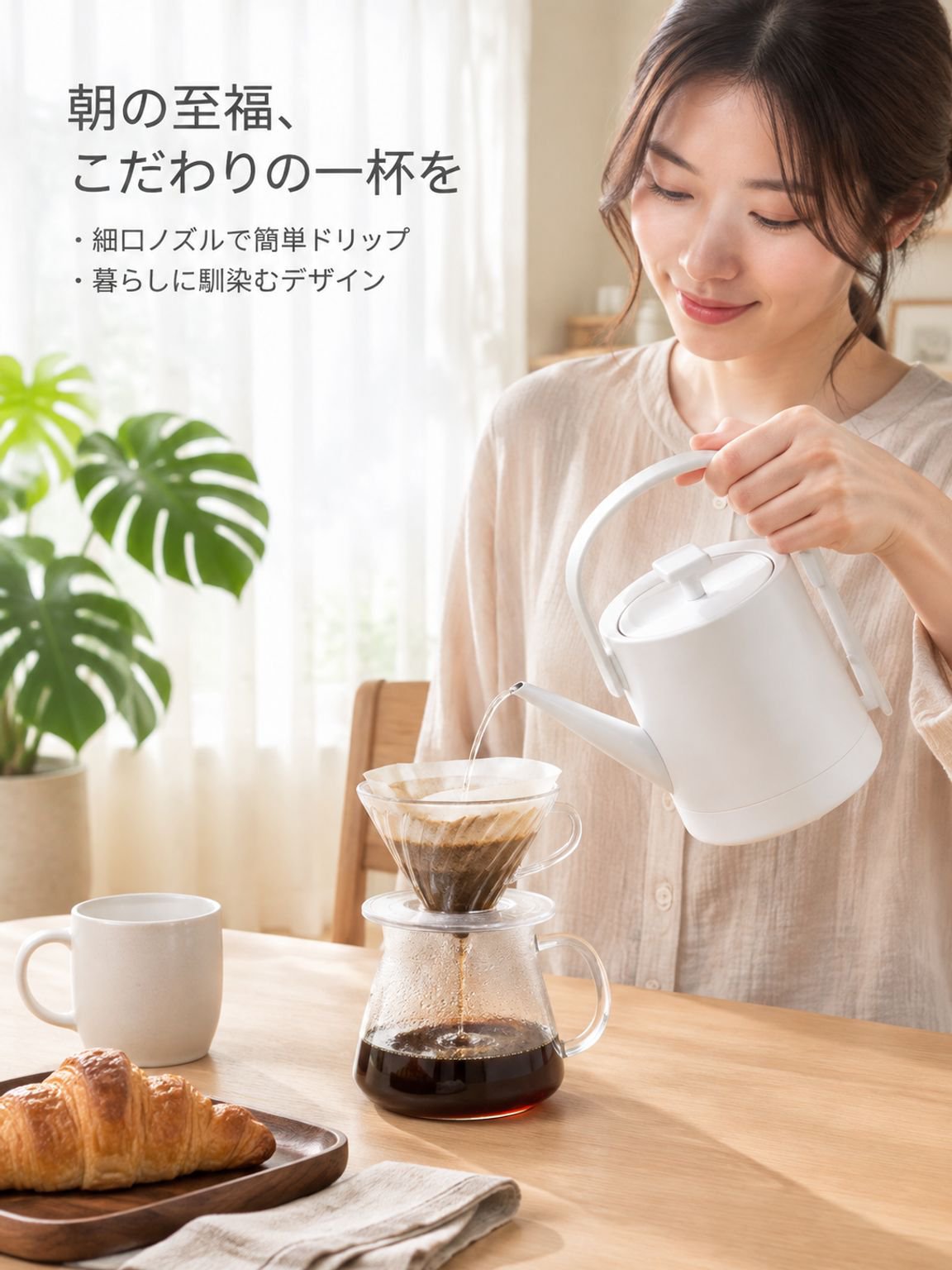 小型ステンレス製電気ケトル