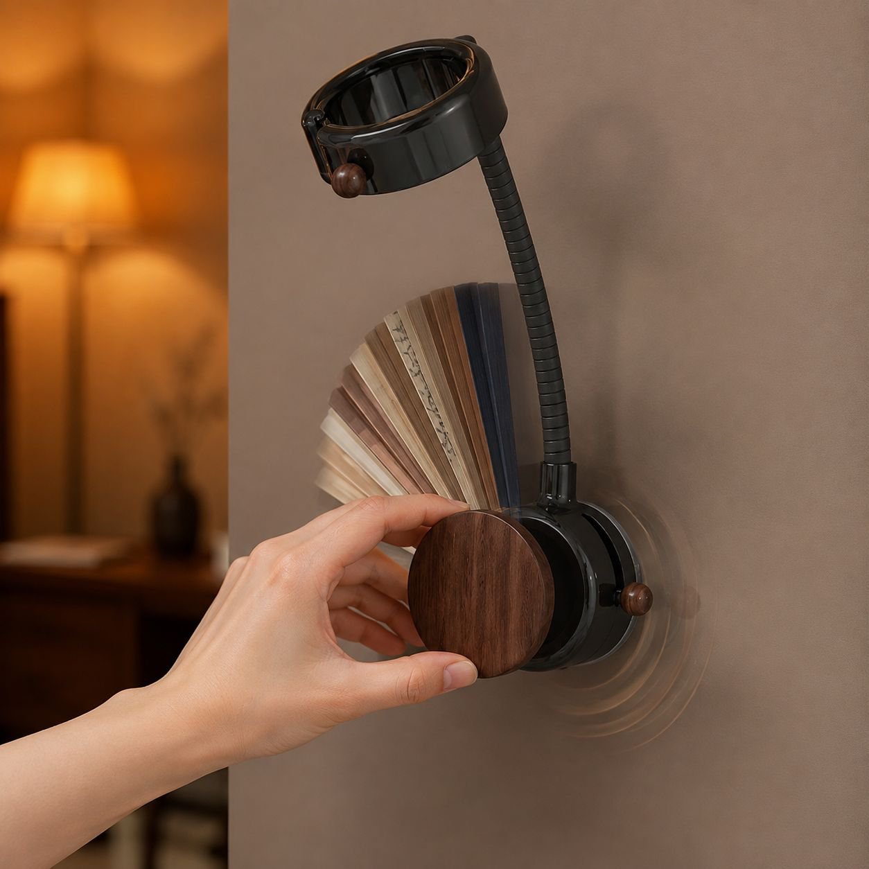 Wall-mounted Rotatable Storage Rack for Fans
