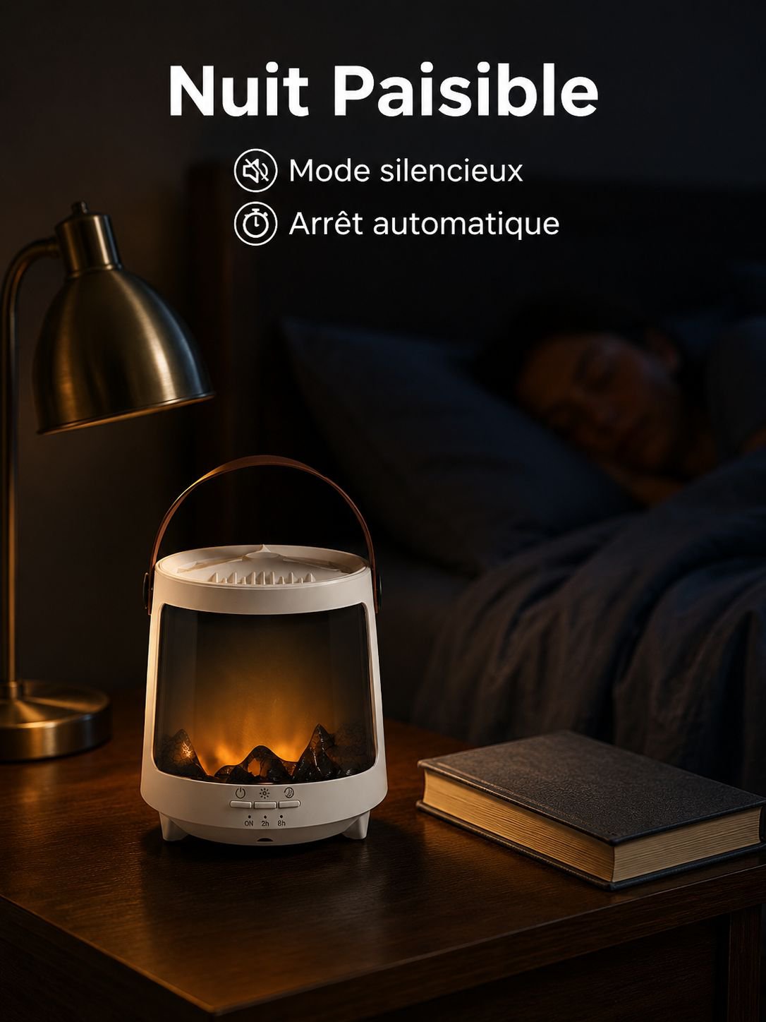Diffuseur d'arômes à flamme colorée pour la maison