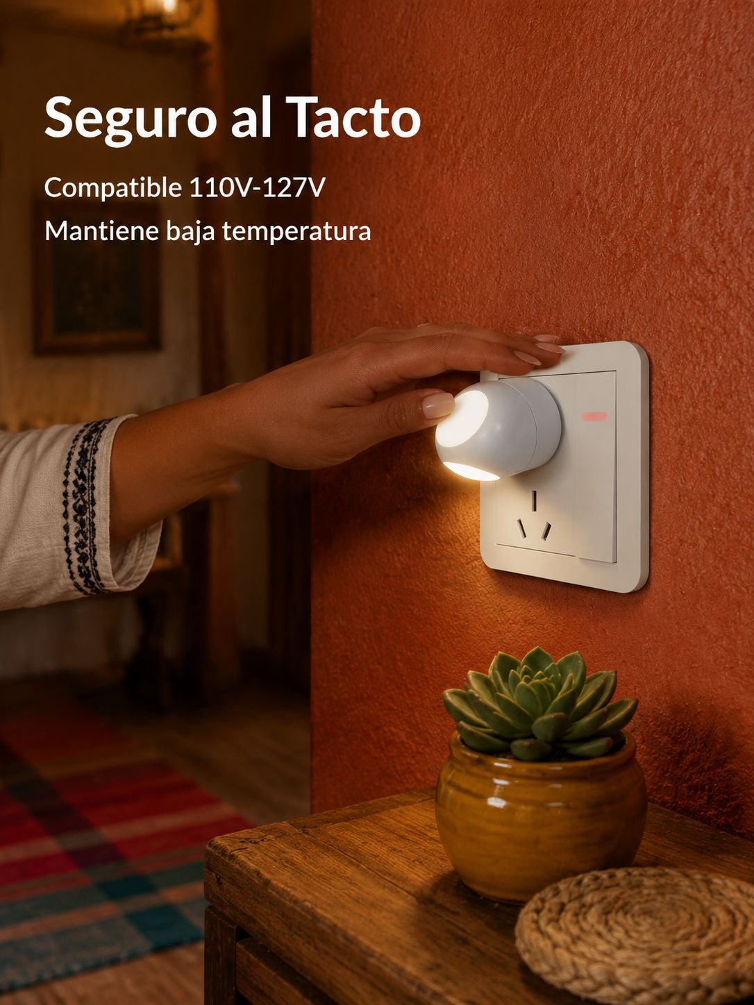 Luz nocturna suave enchufable de bajo consumo