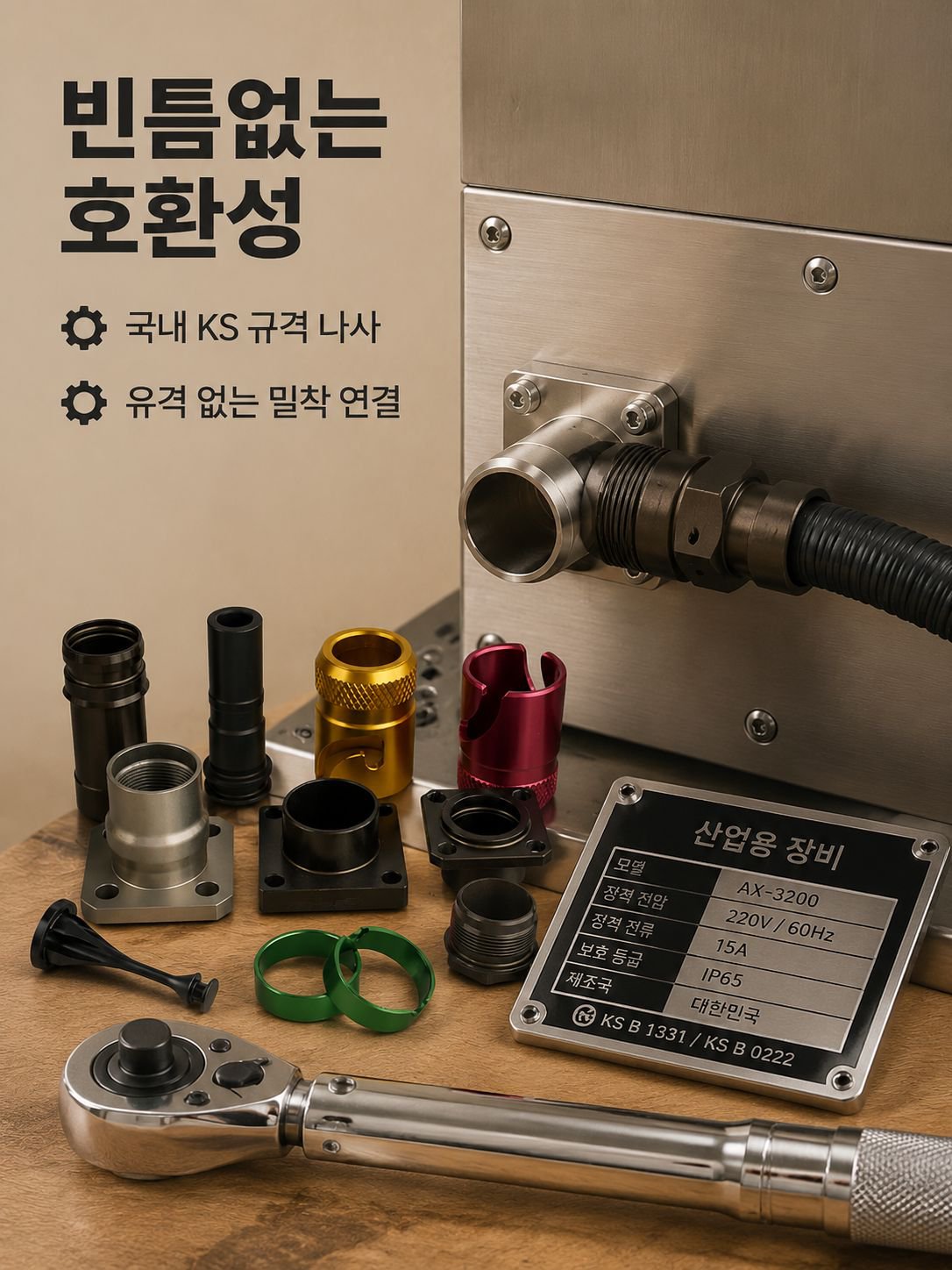정밀 가공된 알루미늄 하드웨어 측면 모습