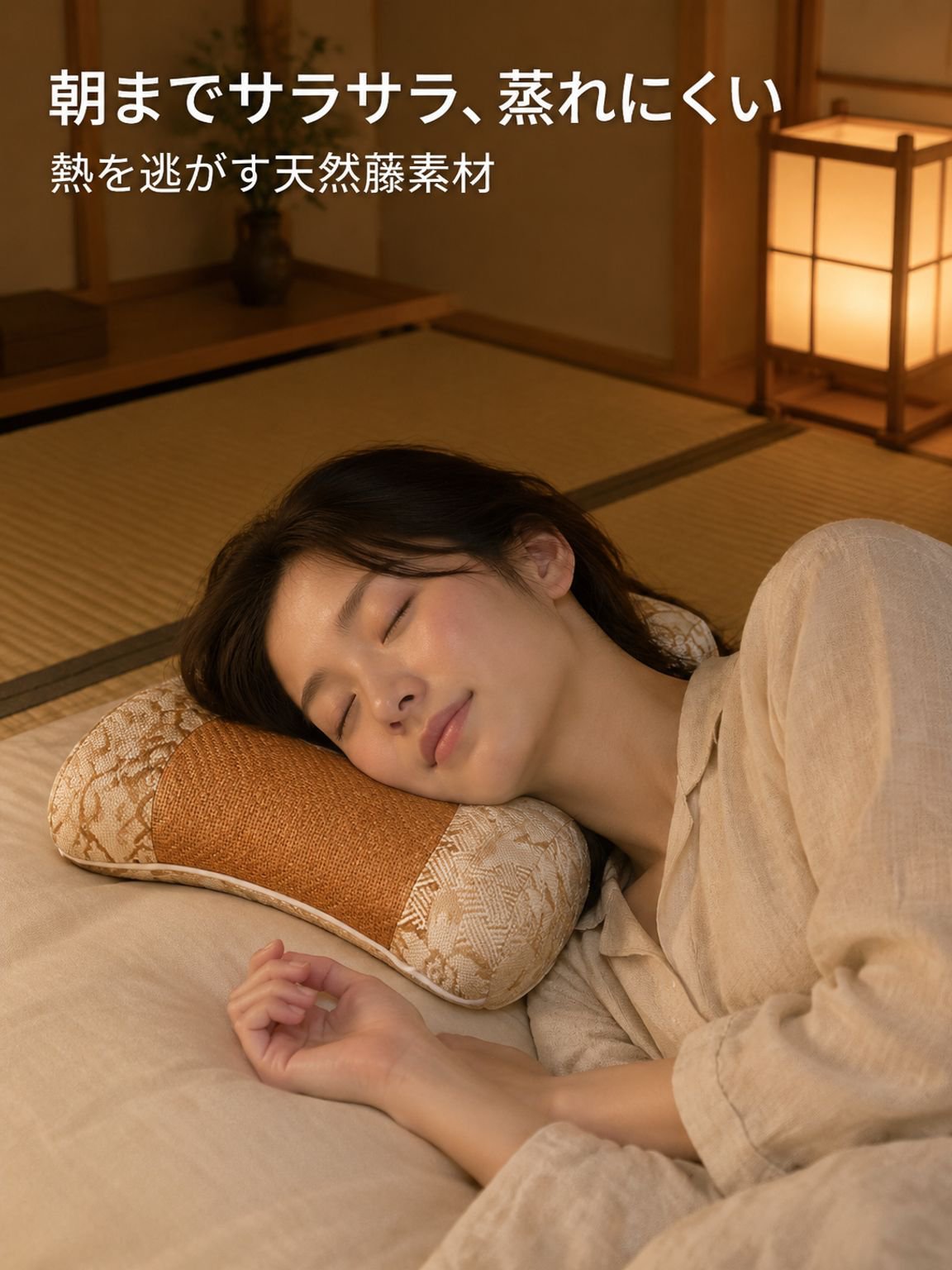 藤蓆護頸枕