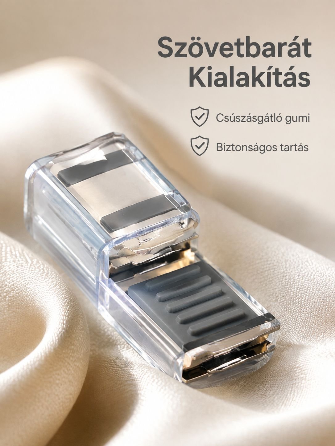Láthatatlan nadrághossz állító csat, egyszerű rövidítéshez