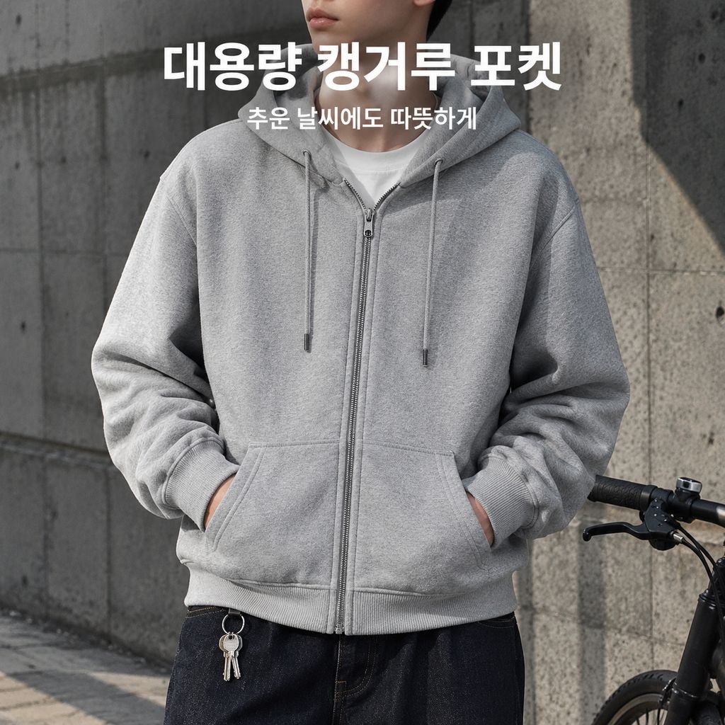 남성용 후드 스웨트셔츠 가디건