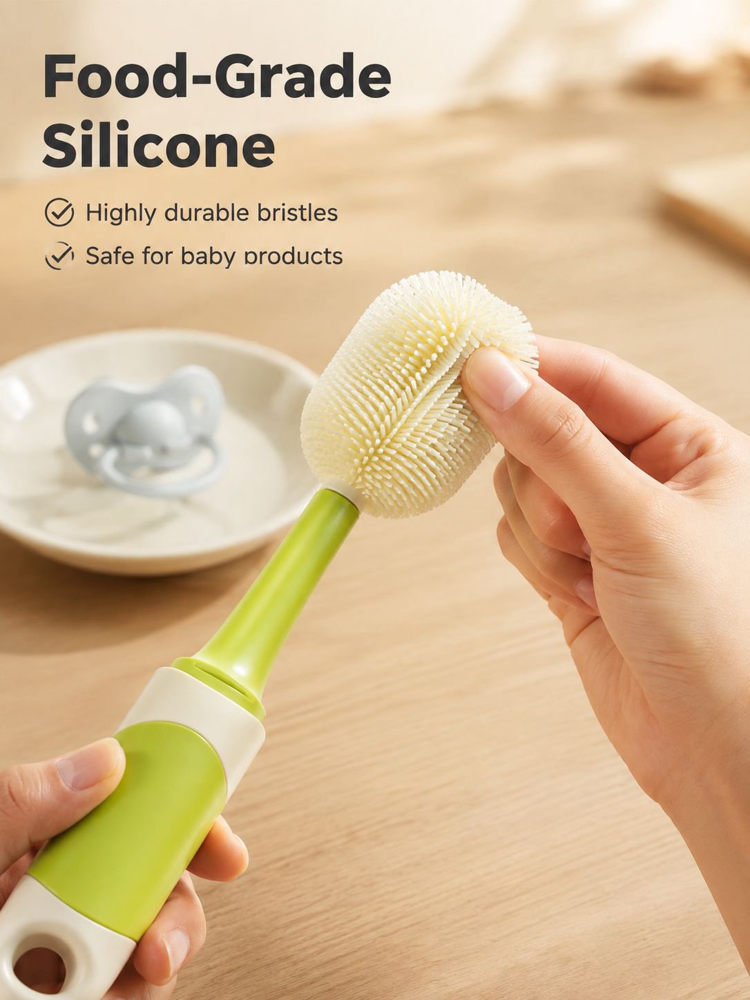 6-in-1 Multi-Functional Long Handle Baby Bottle Brush Set complete kit