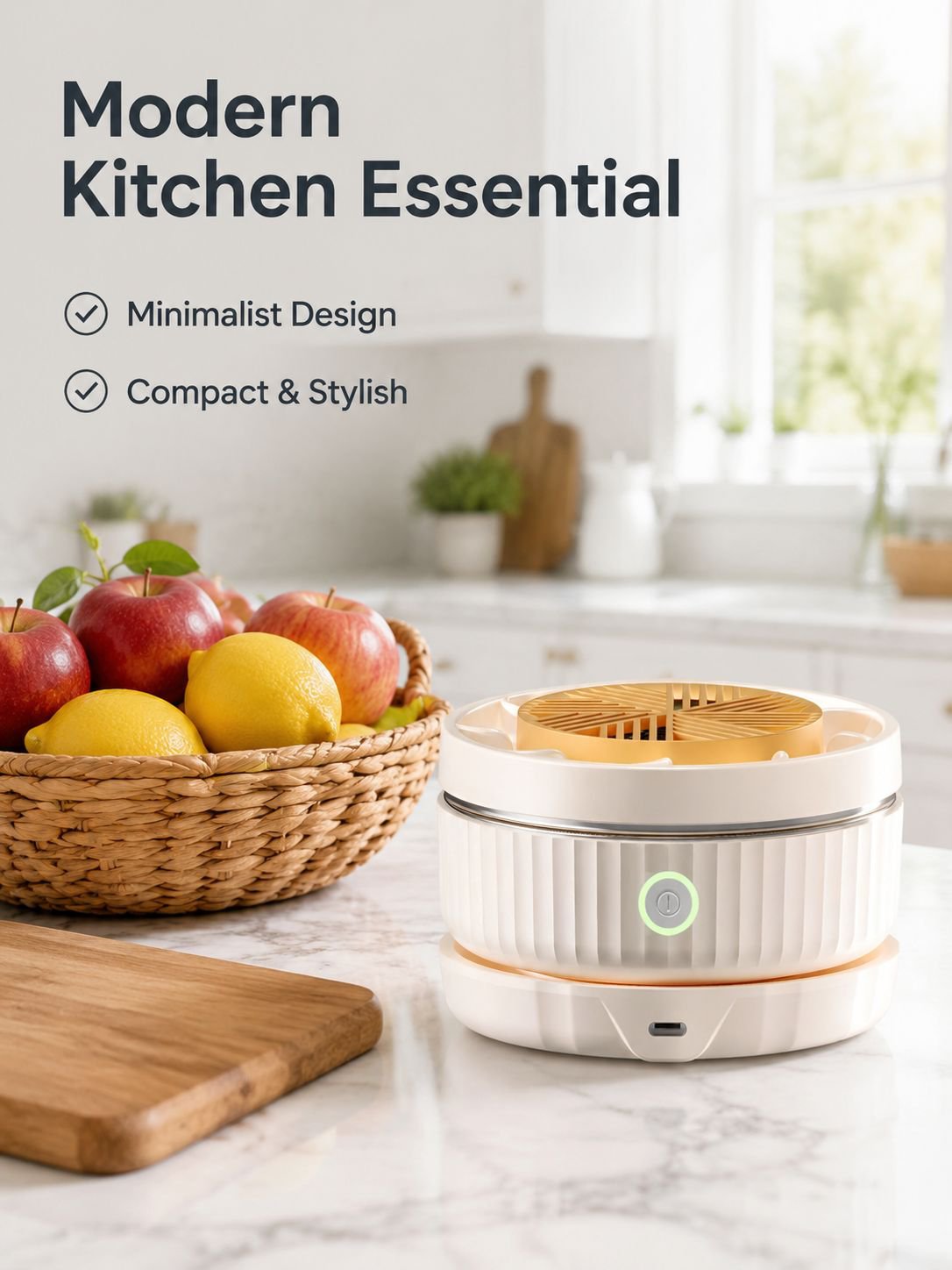 Wireless electric fruit and vegetable washing and purifying machine, food washing machine, removes p