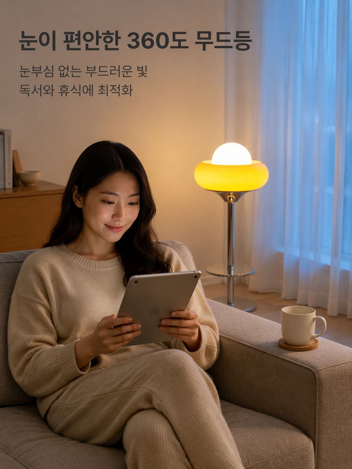 북유럽 심플한 복고 중세 거실 소파 착지등