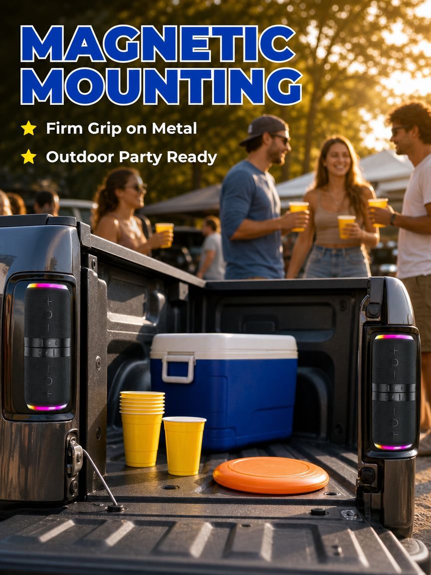 Magnetic Portable Bluetooth Speaker