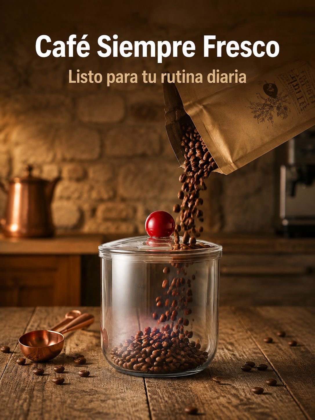 Recipiente elegante para almacenar café en casa