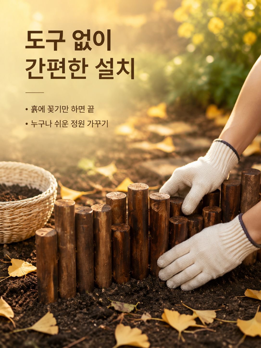 방부 정원 분리 목재 울타리 화단
