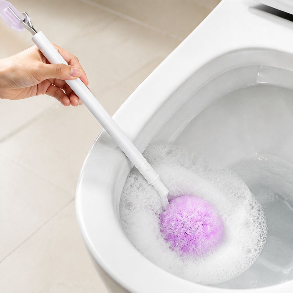 JMY Soft Bristle Toilet Brush for Glazed Surface Protection