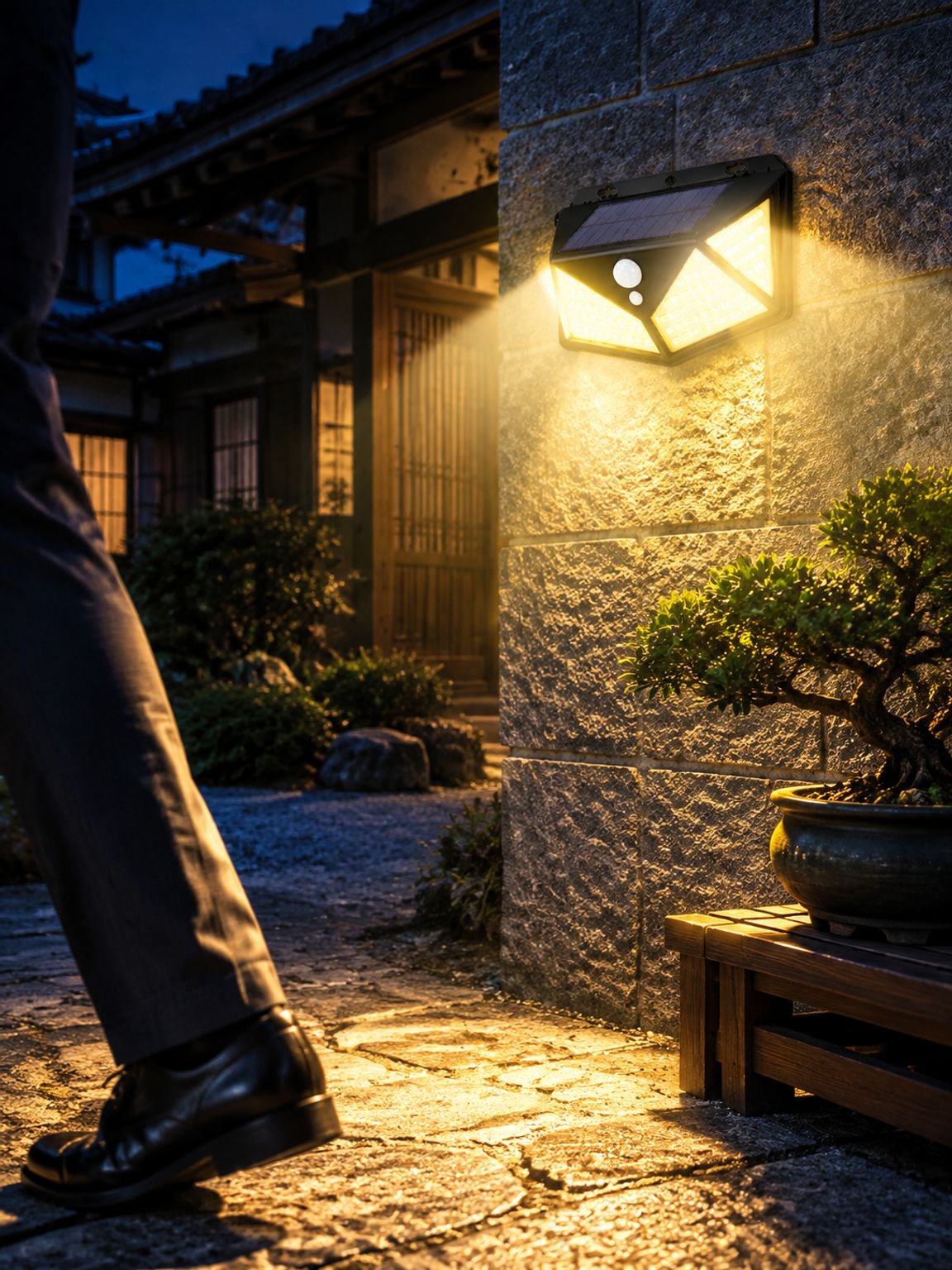 街路灯として活用できる高性能充電式LED照明