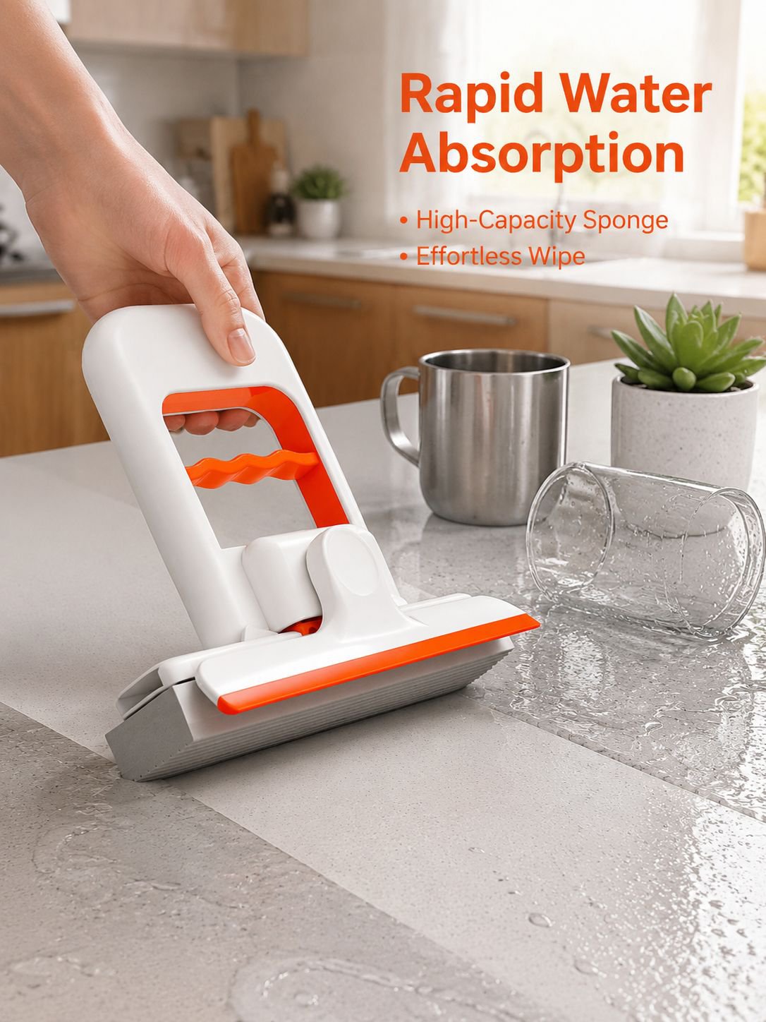 Multi-functional Compact Rubber Sponge Mop