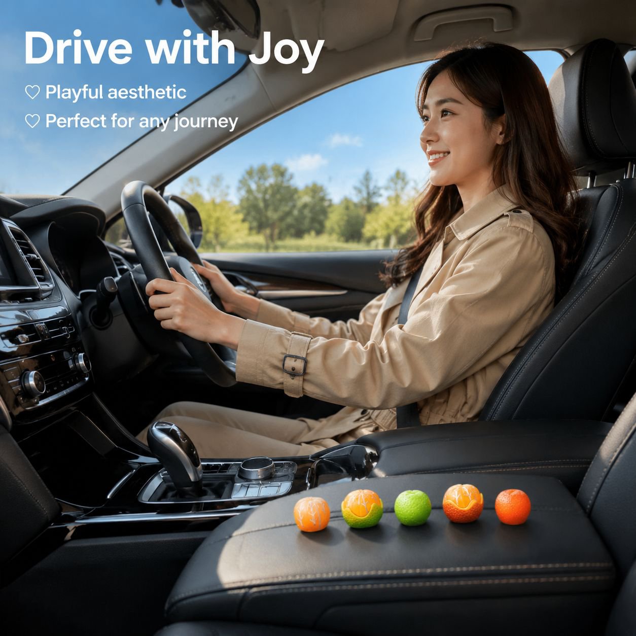 Center Console Candy Style Car Interior Decoration